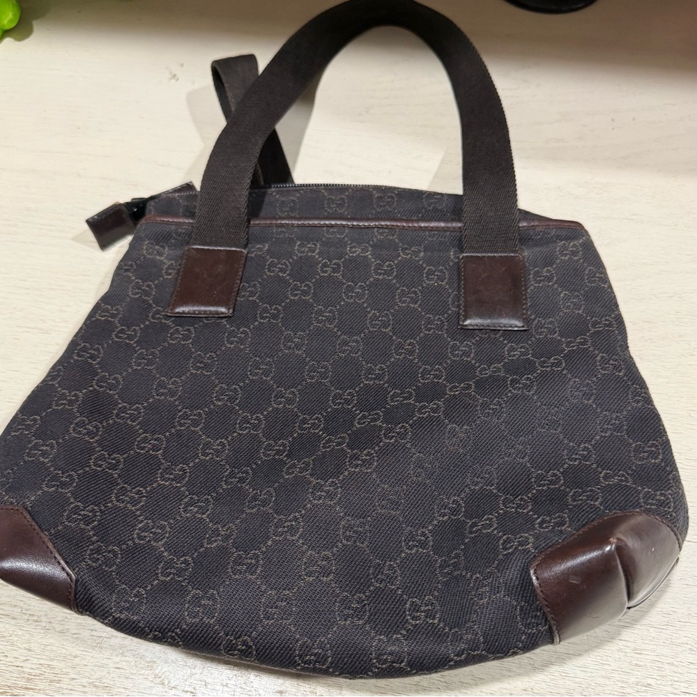 Vintage Gucci  Brown and Dark Brown Women"s Tote Bag - Picture 3 of 4